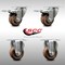 Service Caster 3.5 Inch SS High Temp Glass Filled Nylon Top Plate Caster Brake 2 Rigid, 2PK SCC-SSTTL20S3514-GFNSHT-2-R-2 - alternate 3